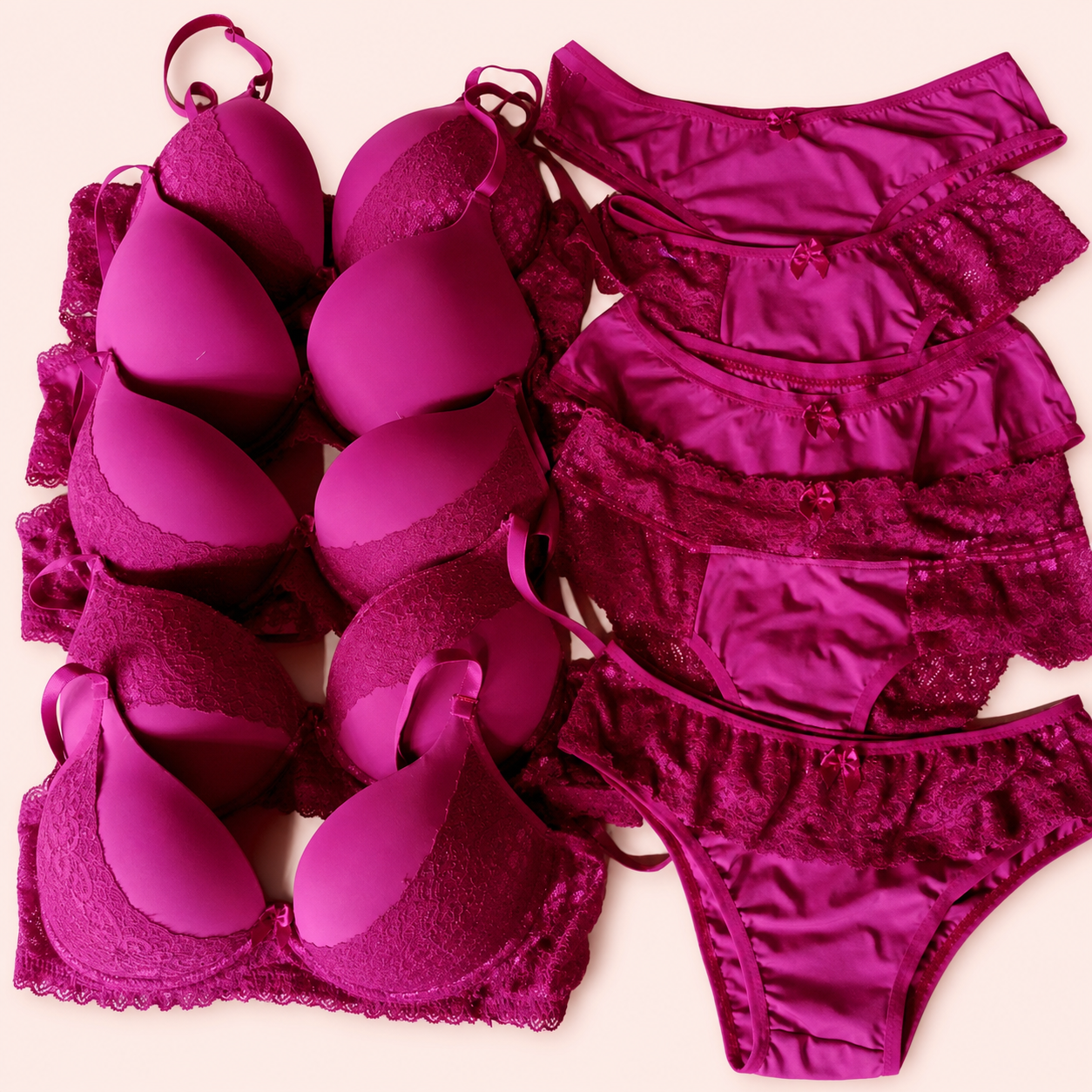 Conjuntos de lingerie Rosa Pink